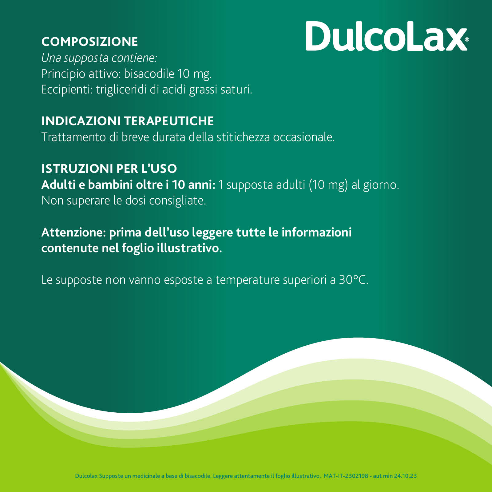 Dulcolax Supposte Adulti Lassative 10 mg Bisacodile 6 Supposte Dulcolax Supposte Adulti Lassative 10 mg Bisacodile 6 Supposte