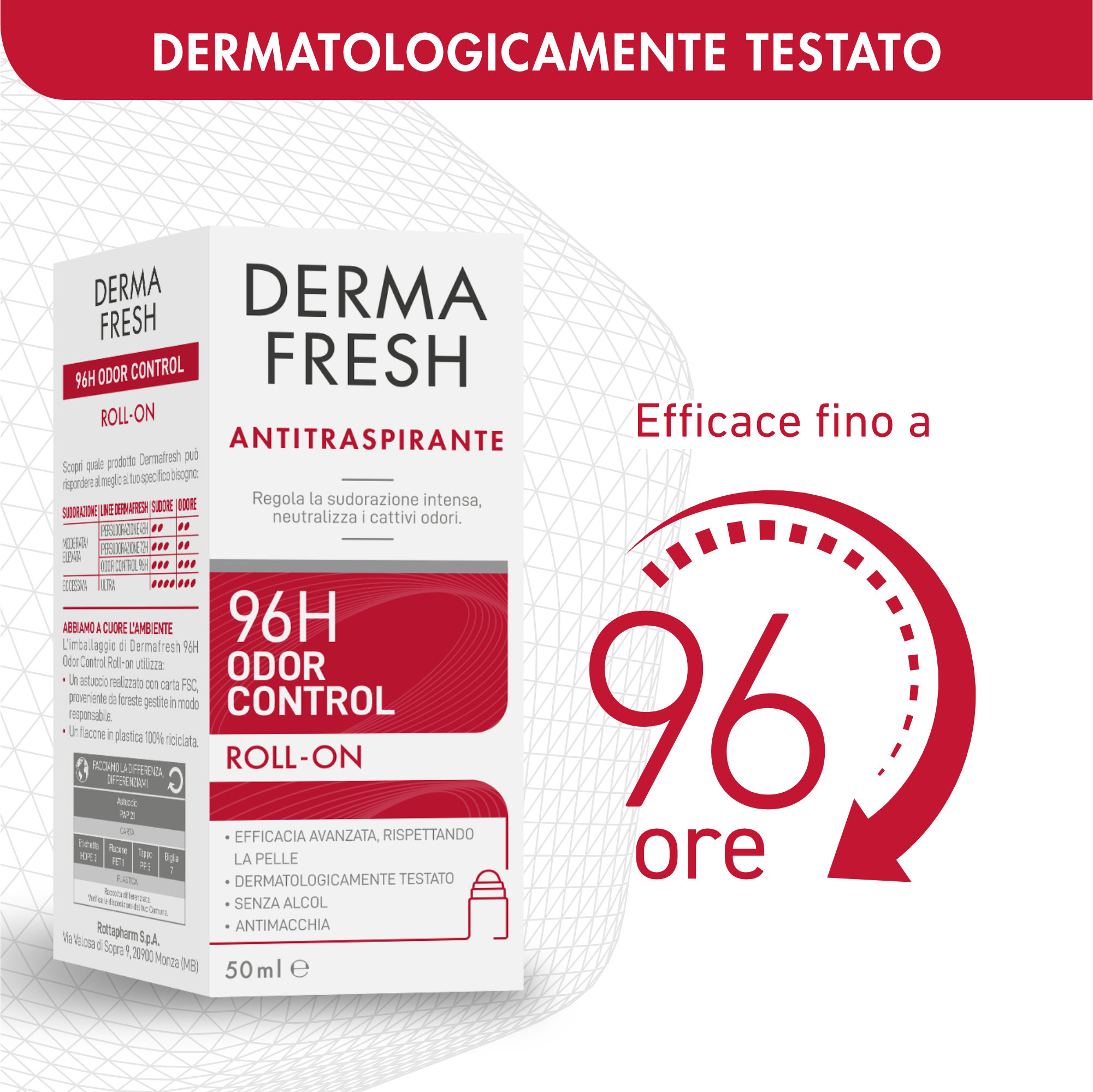 Dermafresh 96H Odor Control - Roll-On Antitraspirante 50 ml