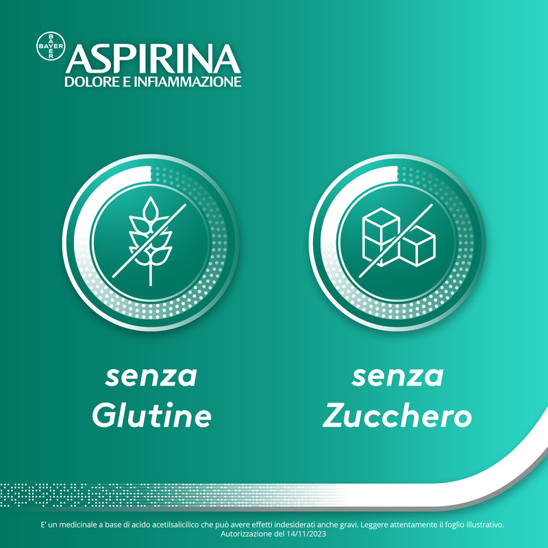 Aspirina Dolore e Infiammazione, Antidolorifico e Antinfiammatorio, contro Dolori Muscolari e Articolari, Cervicale, Mal di Testa, Mal di Schiena, 8 Compresse Rivestite Aspirina Dolore e Infiammazione, Antidolorifico e Antinfiammatorio, contro Dolori Muscolari e Articolari, Cervicale, Mal di Testa, Mal di Schiena, 8 Compresse Rivestite
