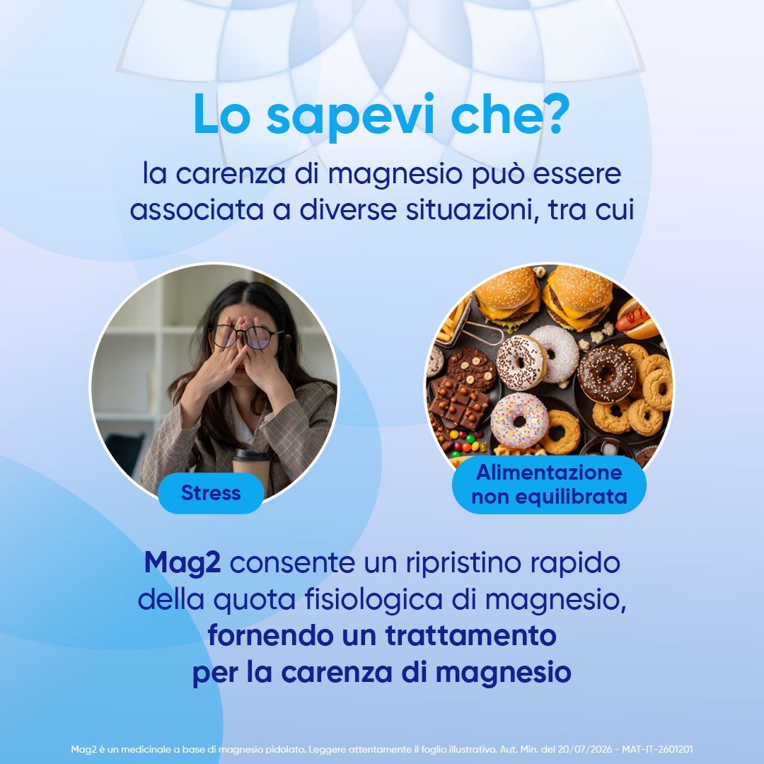 MAG2 Magnesio Pidolato 2,25 g Polvere - Soluzione Orale Per Stanchezza E Debolezza Muscolare 40 Bustine