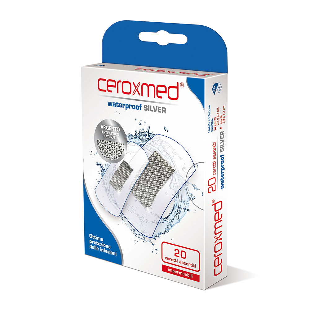 Ceroxmed Waterproof Silver Cerotti Resistenti All'Acqua 5x7,2 cm Ceroxmed Waterproof Silver Cerotti Resistenti All'Acqua 5x7,2 cm