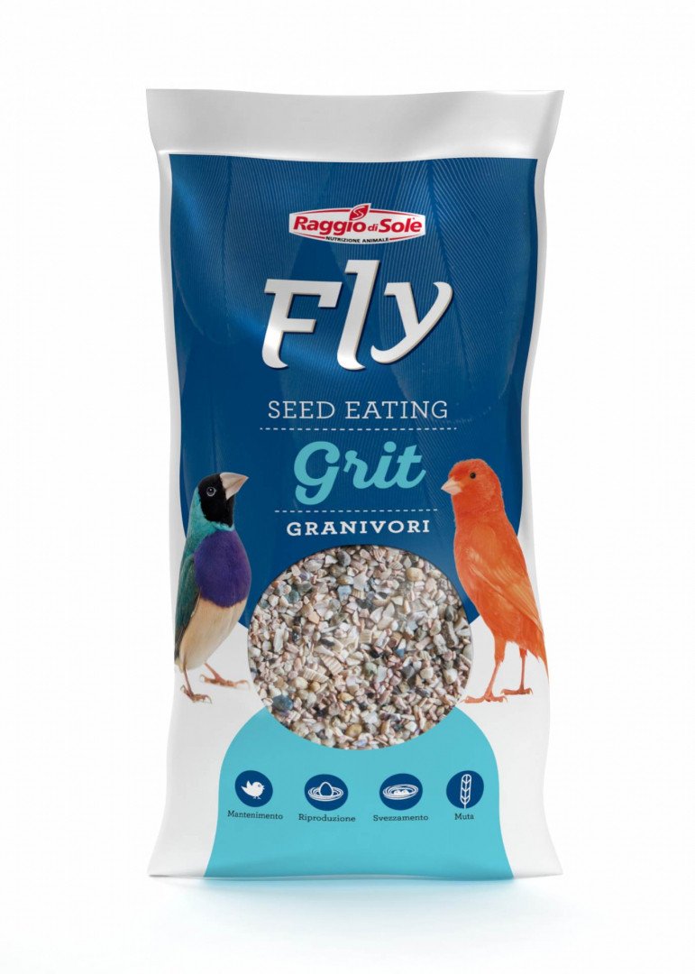 RAGGIO DI SOLE FLY MANGIME VOLATILI GRANIVORI SEED EATING GRIT SALI MINERALI 2KG
