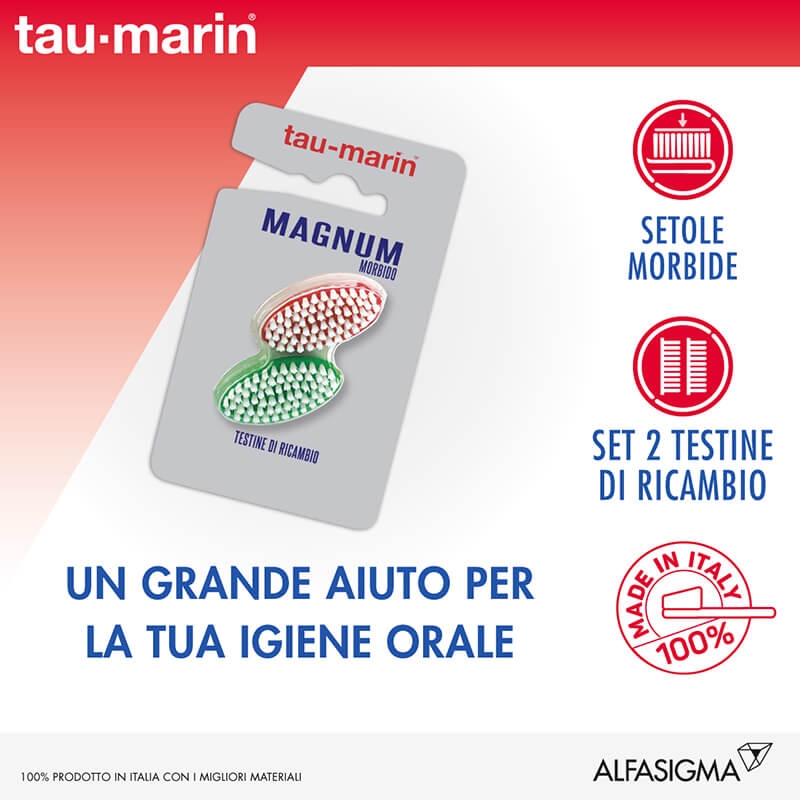 Tau-Marin Testina di Ricambio Spazzolino Magnum Morbido Tau-Marin Testina di Ricambio Spazzolino Magnum Morbido