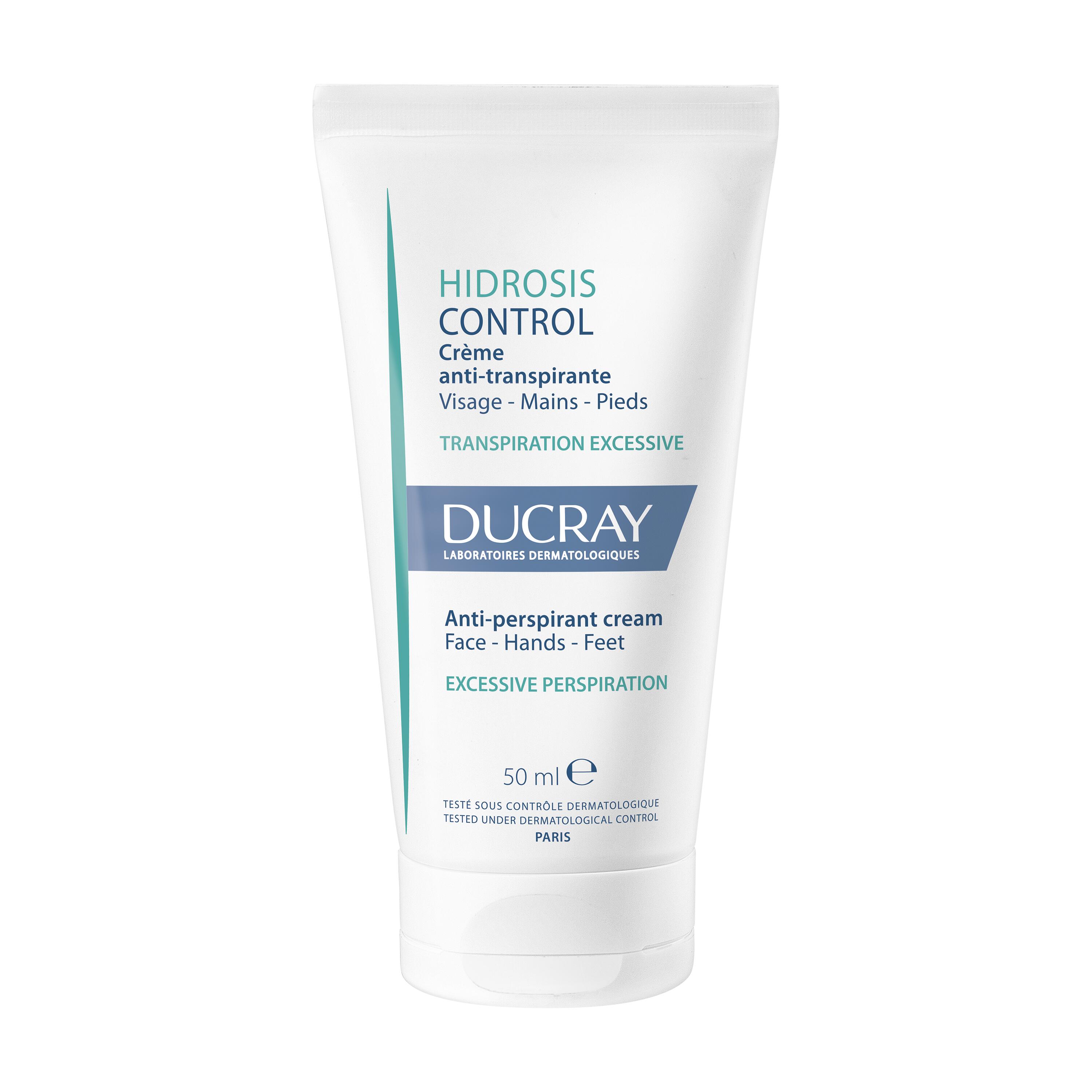 Ducray Hidrosis Control - Crema Mani, Viso E Piedi 50 ml
