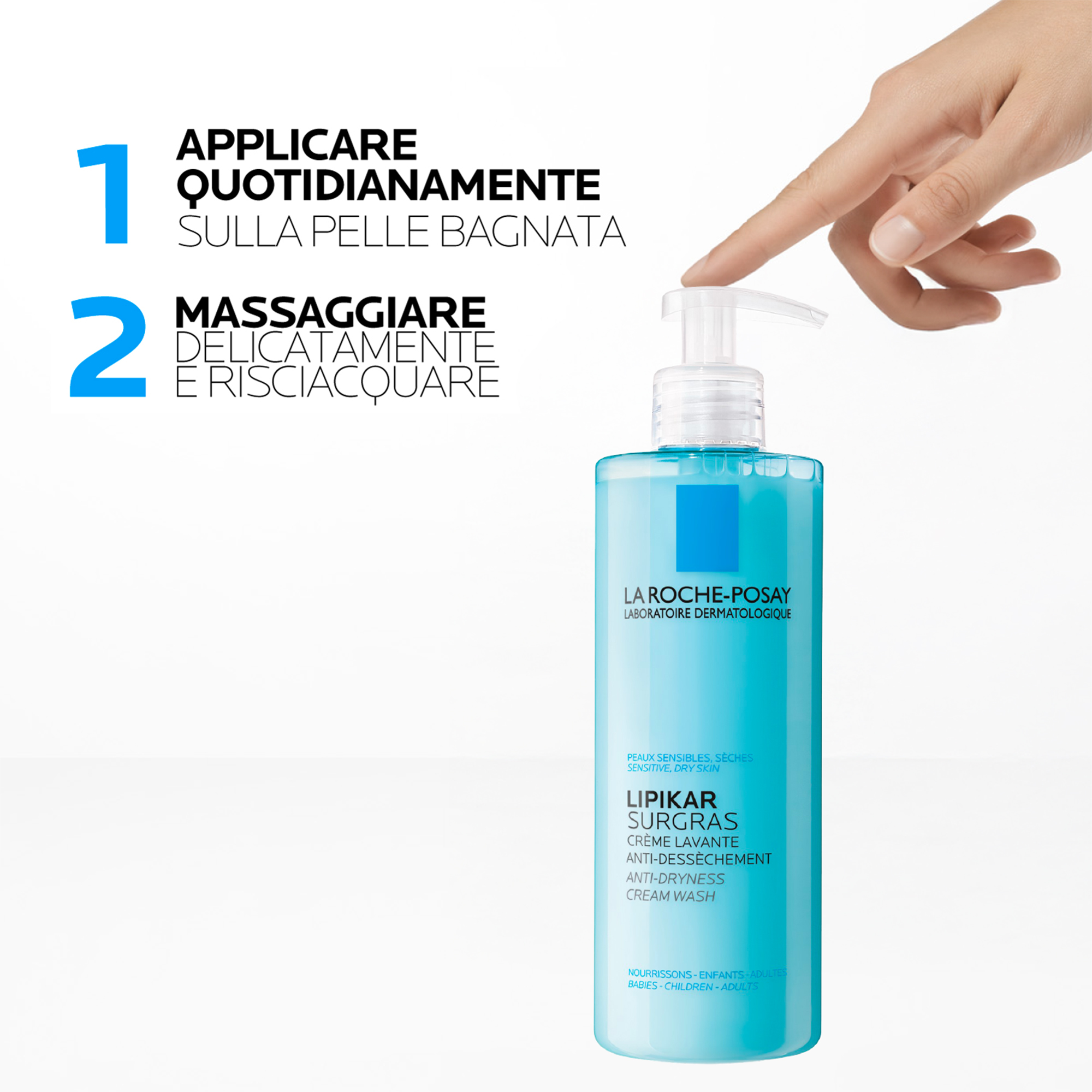 La Roche-Posay Lipikar - Surgras Doccia-Crema Detergente Relipidante Anti-Secchezza 750 ml