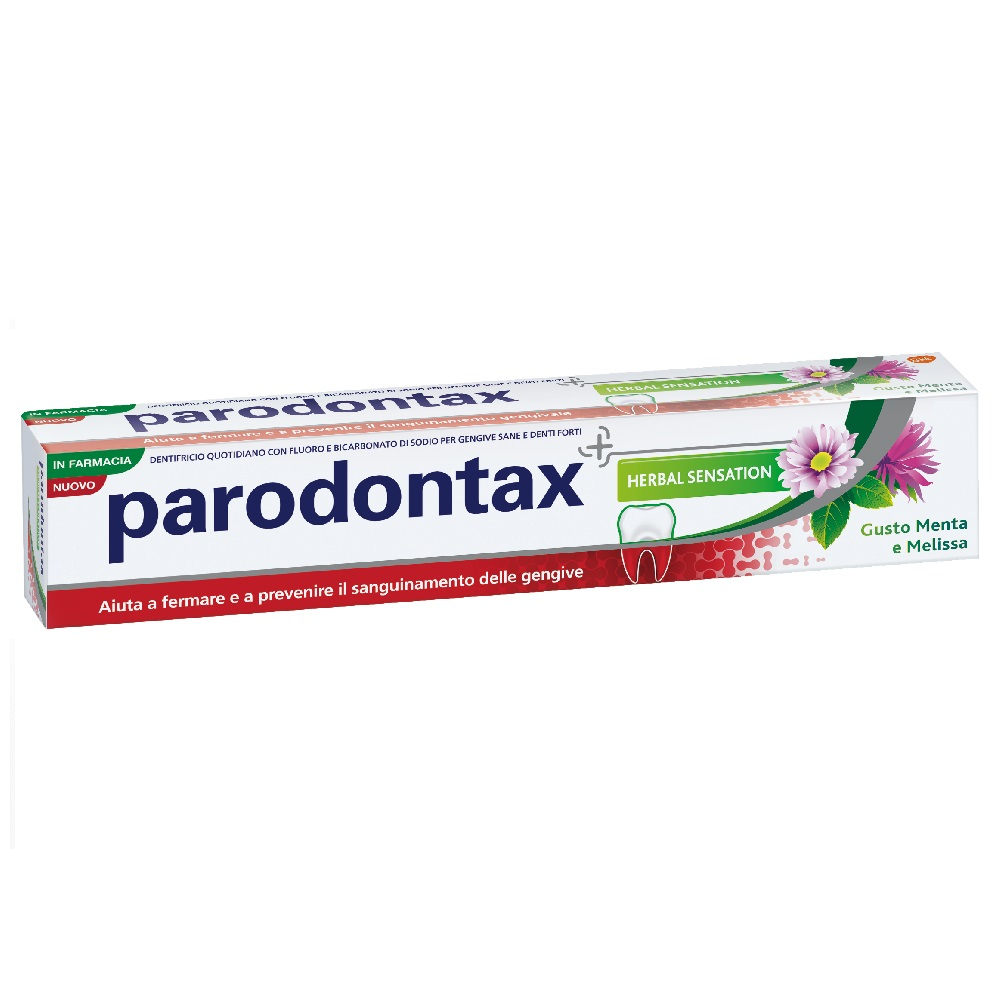 Parodontax Herbal Sensation Dentifricio Bicarbonato di Sodio Igiene Dentale Gusto Menta Melissa 75ml Parodontax Herbal Sensation Dentifricio Bicarbonato di Sodio Igiene Dentale Gusto Menta Melissa 75ml