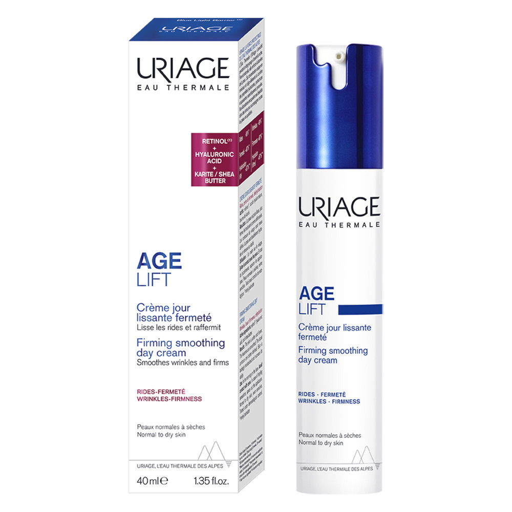 URIAGE AGE LIFT Crema antietà rassodante, elasticizzante e antirughe con RETINOLO, ACIDO IALURONICO E BURRO DI KARITÈ per Pelle da normale a secca, anche sensibile - 40ml