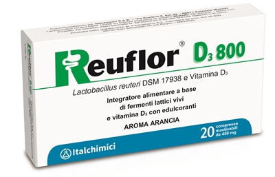 Reuflor D3 800 Integratore Benessere Intestinale 20 Compresse Masticabili