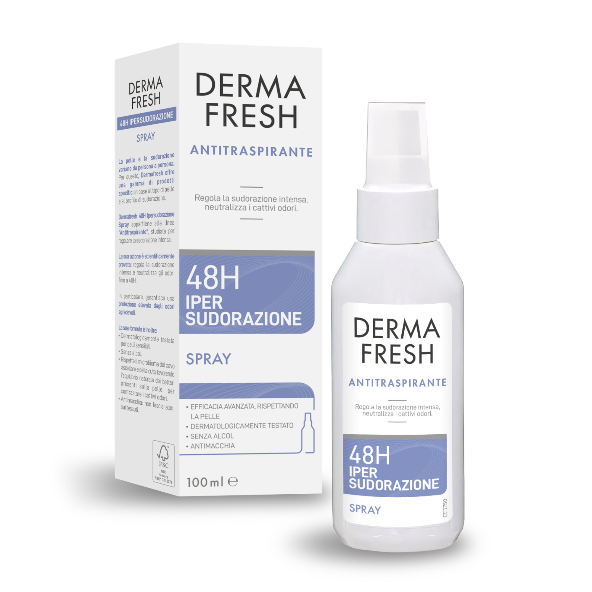 Dermafresh 48H Ipersudorazione - Spray Antitraspirante 100 ml