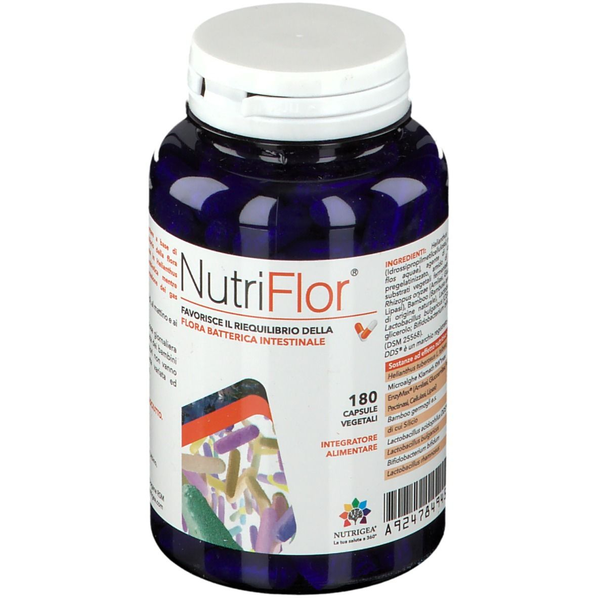 NutriFlor - Integratore per l'equilibrio della flora batterica intestinale - 180 capsule NutriFlor - Integratore per l'equilibrio della flora batterica intestinale - 180 capsule