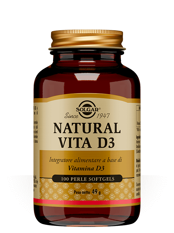 Solgar Natural Vita D3 Integratore Vitamina D 100 Perle