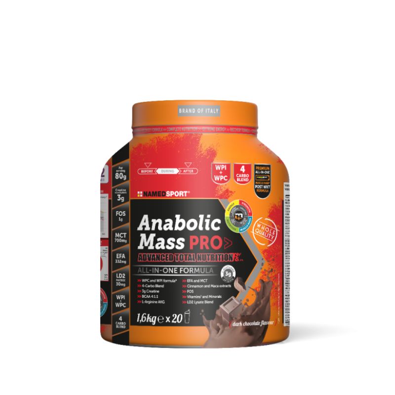 Named Sport - Anabolic Mass Pro Dark Chocolate - Integratore Per La Massa Muscolare 1600 g