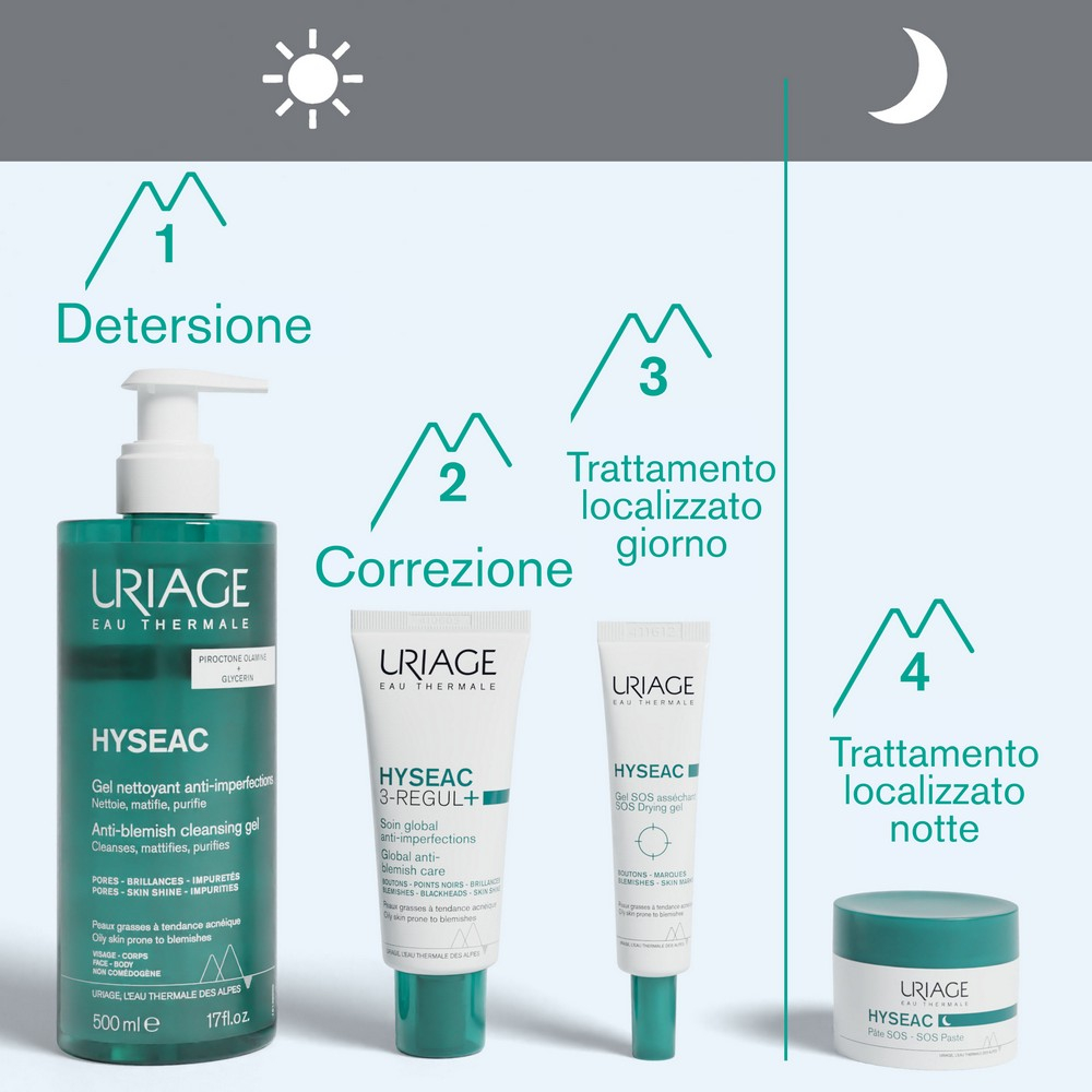 Hyseac Gel detergente anti-imperfezioni per viso e corpo - 500ML Hyseac Gel detergente anti-imperfezioni per viso e corpo - 500ML