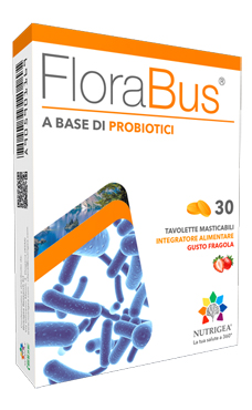 Florabus - Integratore a base di probiotici - 30 tavolette masticabili Florabus - Integratore a base di probiotici - 30 tavolette masticabili