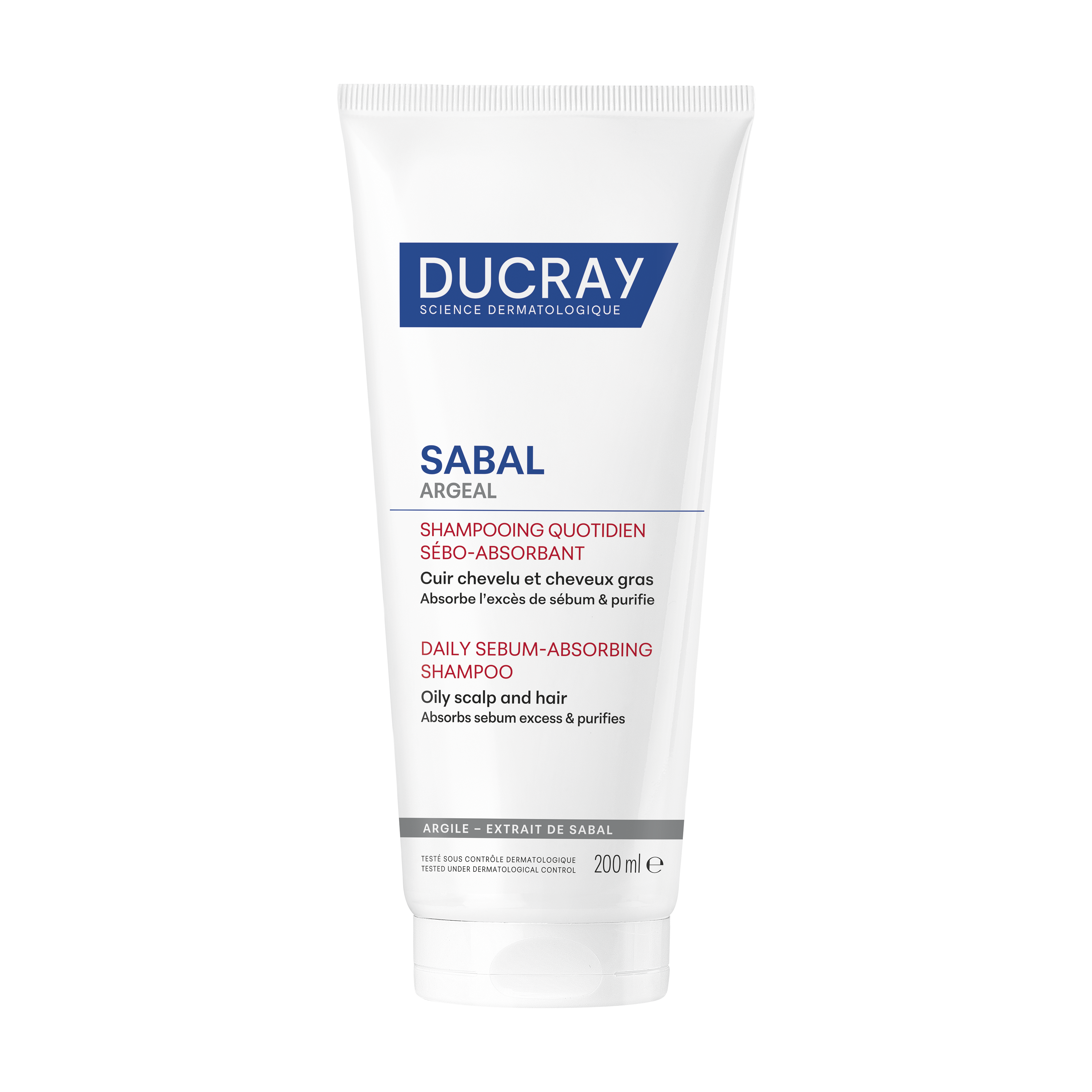 Ducray Sabal Argeal  Shampoo sebo-assorbente, detergente uso quotidiano 200ml