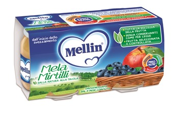 Mellin Omogeneizzato Di Frutta Mela e Mirtillo 2 x 100 g Mellin Omogeneizzato Di Frutta Mela e Mirtillo 2 x 100 g