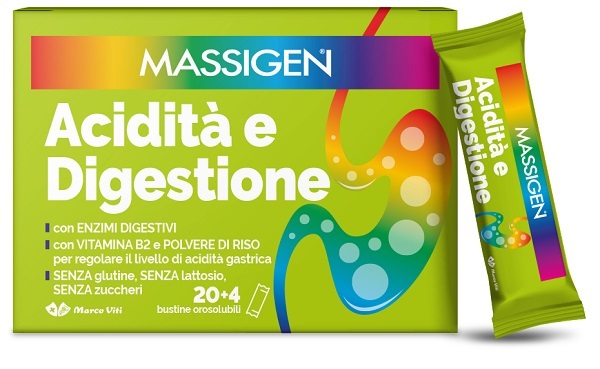 MASSIGEN Acidità e Digestione Bustine Orosolubili