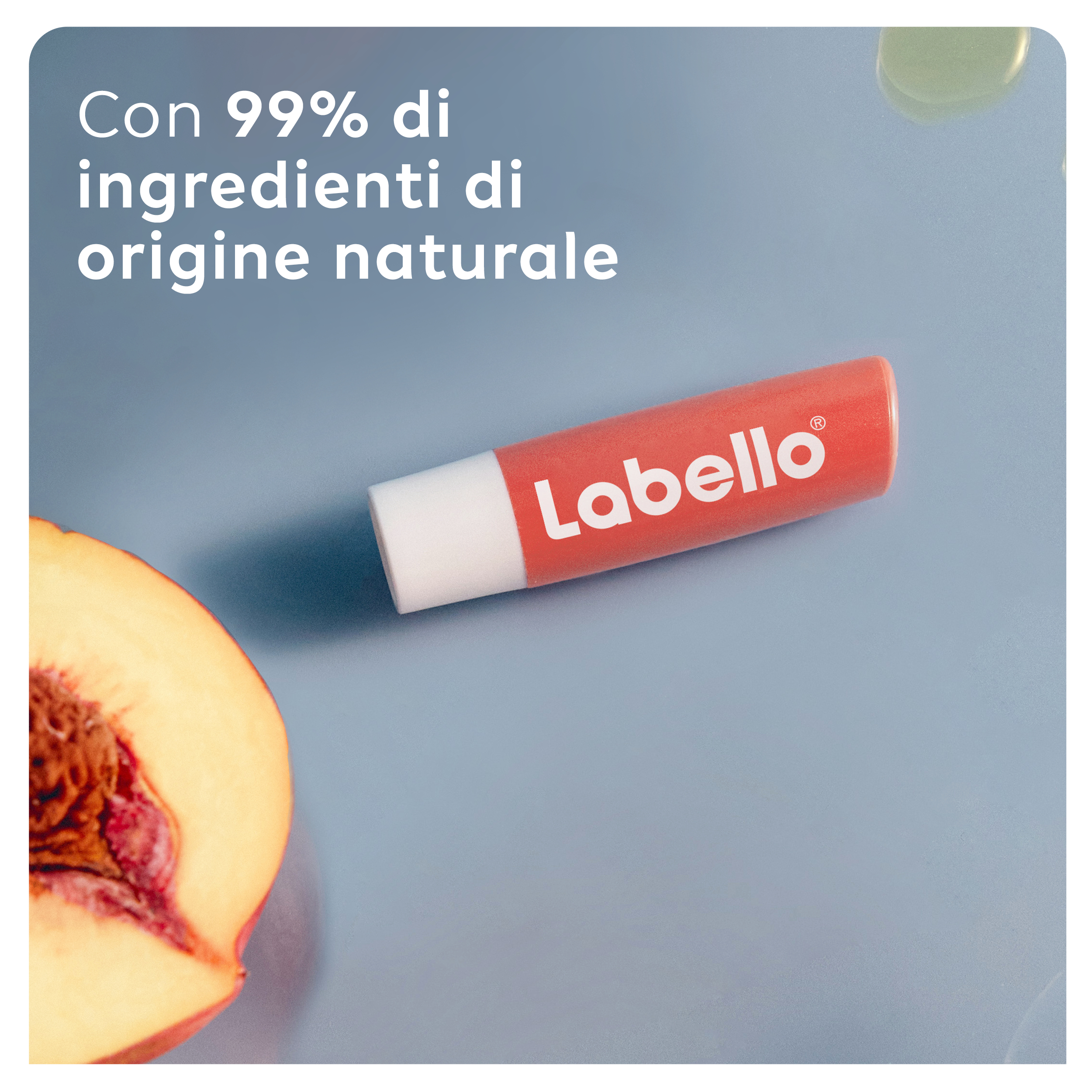 Labello Peach Shine 4.8 g, Burrocacao labbra colorato e idratante all'aroma di Pesca