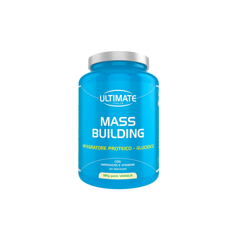 Ultimate Italia Mass Building Gusto Vaniglia - Integratore Proteico Glucidico 1,8 Kg