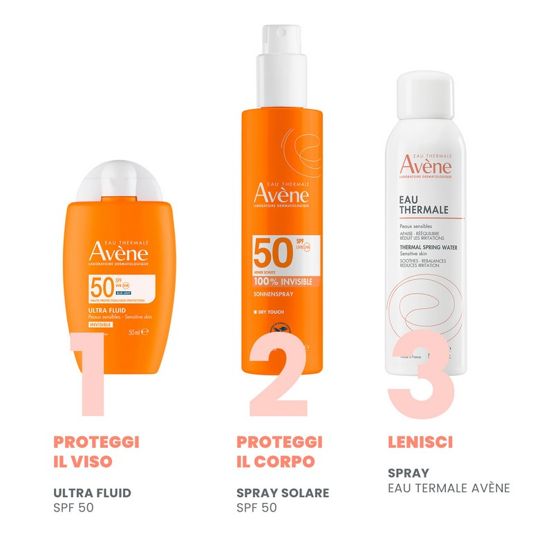 Eau Thermale Avène Spray solare protezione alta SPF 50, 200 ml