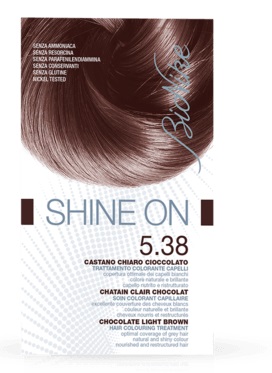 Bionike Shine-On 5.38 Castano Chiaro Cioccolato Trattamento Colorante Capelli Bionike Shine-On 5.38 Castano Chiaro Cioccolato Trattamento Colorante Capelli