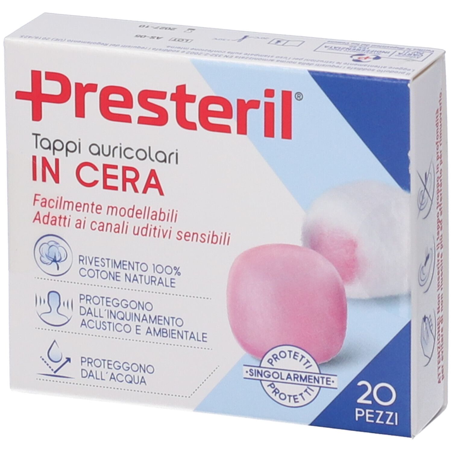 PRESTERIL TAPPI AURIC CERA 20P