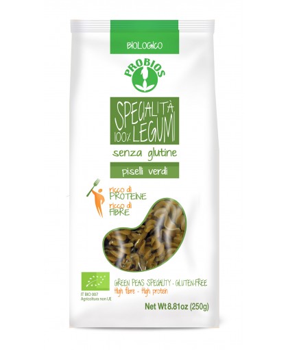Probios Specialità 100% Legumi Piselli Verdi Prodotto Biologico Senza Glutine 250g