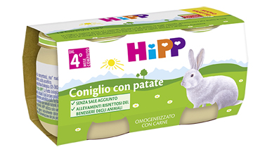 Hipp Biologico Omogeneizzato Coniglio e Patate 2x80 g Hipp Biologico Omogeneizzato Coniglio e Patate 2x80 g