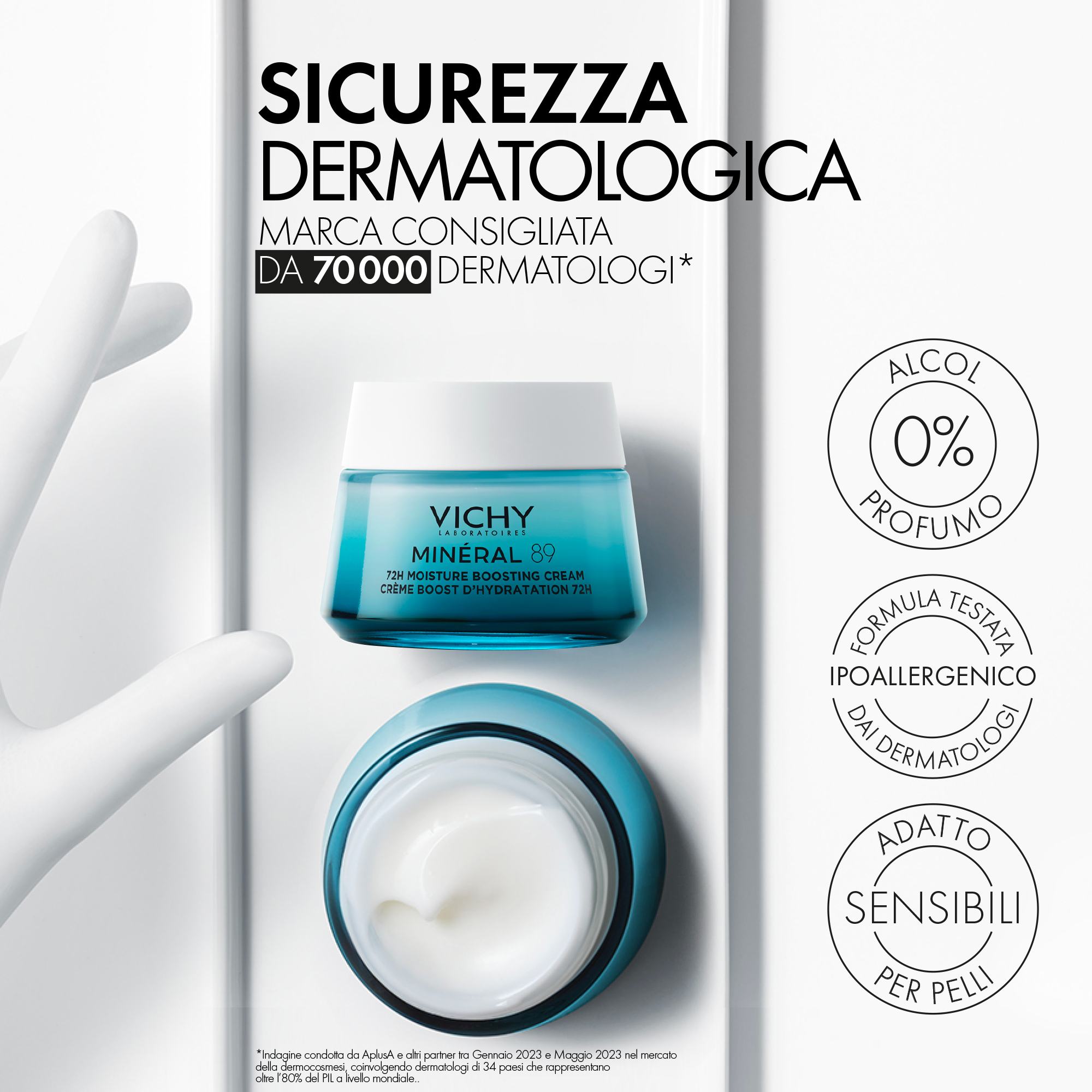 Vichy Mineral 89 Crema Leggera Idratante Viso 50mL Vichy Mineral 89 Crema Leggera Idratante Viso 50mL