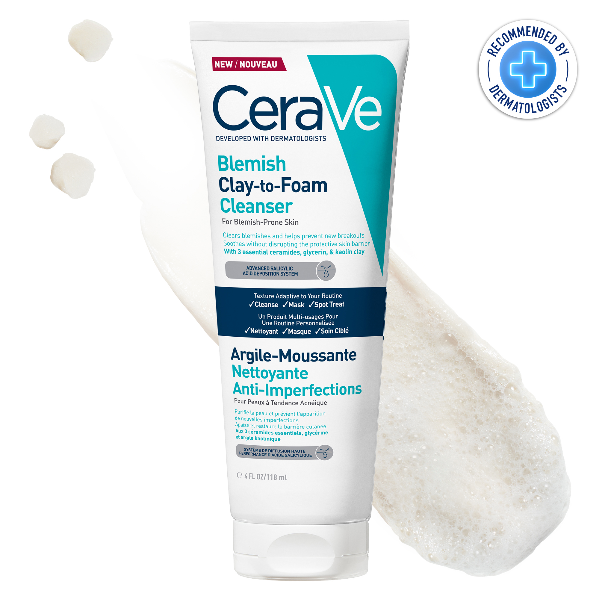 CeraVe - Detergente Maschera Controllo Imperfezioni Per Pelle A Tendenza Acneica 118 ml