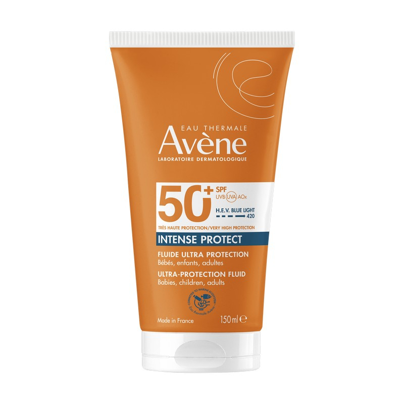 Eau Thermale Avène Intense Protect SPF 50+ Fluido ultra protezione, Protezione molto alta, 150ml