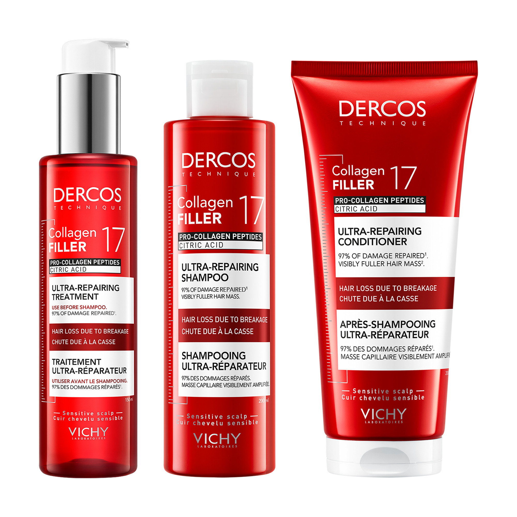 Vichy Dercos Collagen Filler 17 - Balsamo Ultra-Riparatore 200 ml