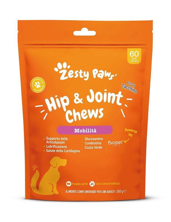 ZESTY PAWS HIP&JOINT - Alimento complementare per cani adulti - 60 Chews ZESTY PAWS HIP&JOINT - Alimento complementare per cani adulti - 60 Chews
