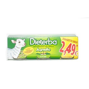 Dieterba Omogenizzato Agnello 3 Vasetti da 80 g Dieterba Omogenizzato Agnello 3 Vasetti da 80 g