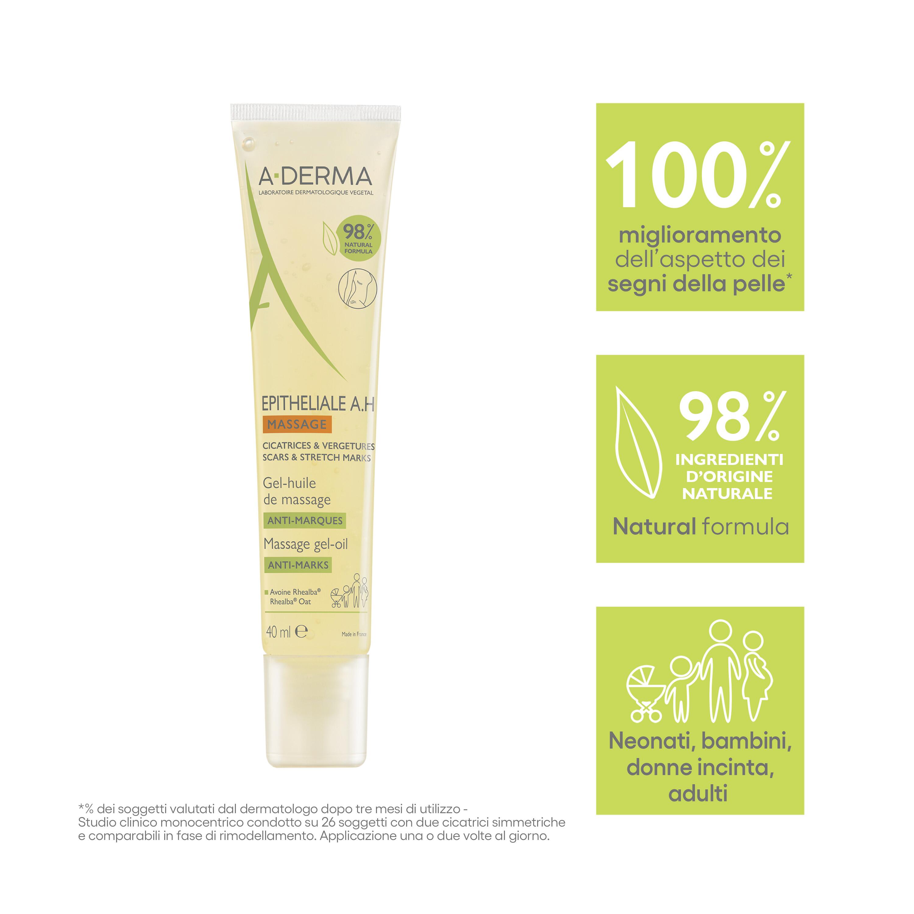 A-Derma Epitheliale A.H. Ultra Repair - Gel-Olio Massaggio Per Cicatrici E Smagliature 40 ml
