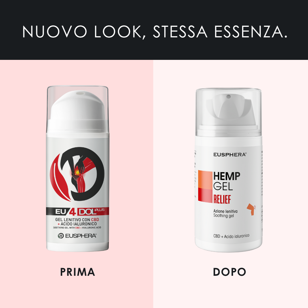 Eusphera Hemp Gel Relief - Gel Lenitivo Rapido Per Ossa E Articolazioni 75 ml