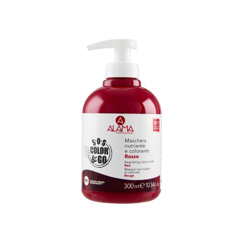 Alama Sos Color & Go - Maschera Nutriente Colorante Per Capelli Tonalità Rosso 300 ml