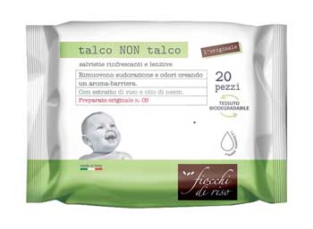 FIOCCHI DI RISO SALVIETTE TALCO NON TALCO 20 pezzi FIOCCHI DI RISO SALVIETTE TALCO NON TALCO 20 pezzi