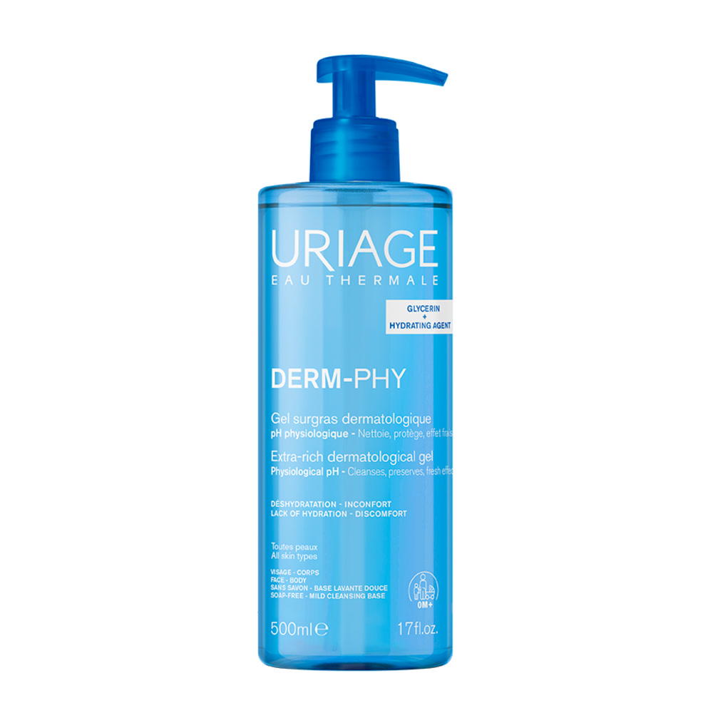 Uriage - Derm-Phy - Gel Surgras Dermatologico Extra-Ricco Per Viso E Corpo 500 ml