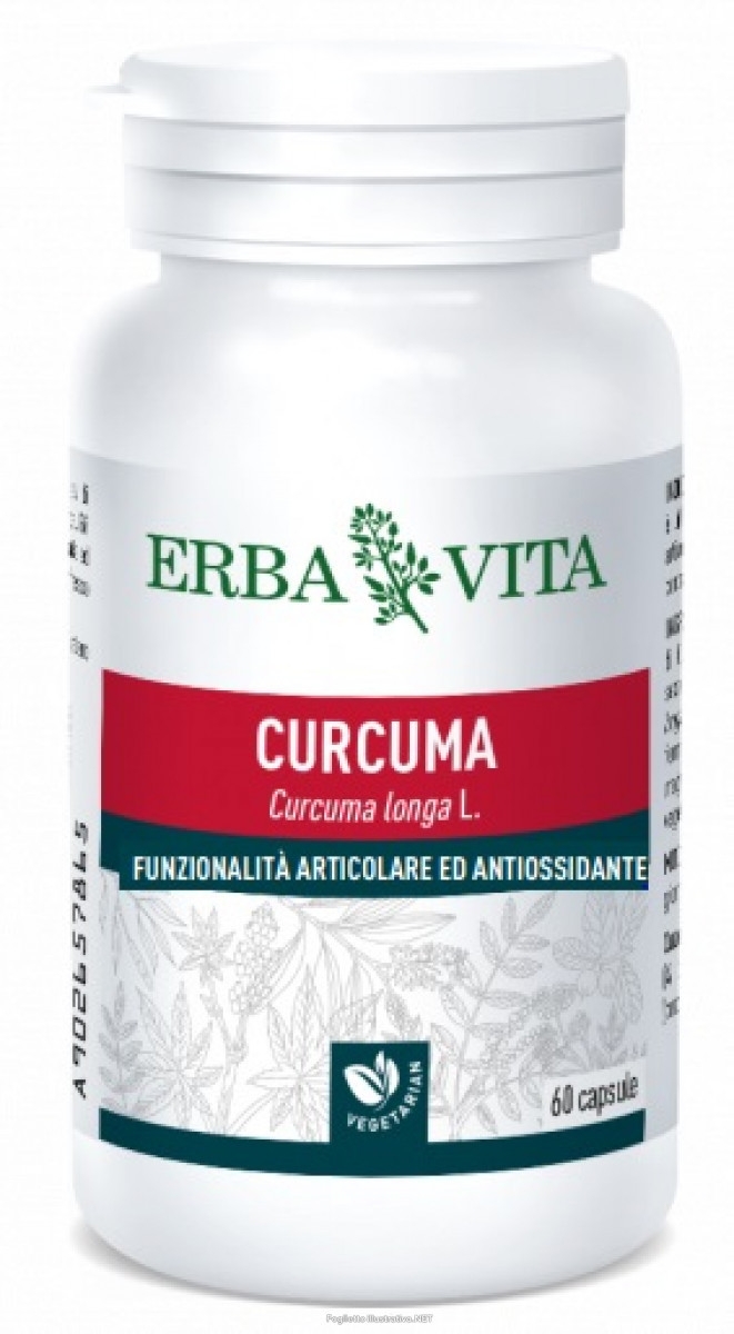 Erba Vita Curcuma Integratore Epatico e Articolare 60 Capsule Erba Vita Curcuma Integratore Epatico e Articolare 60 Capsule