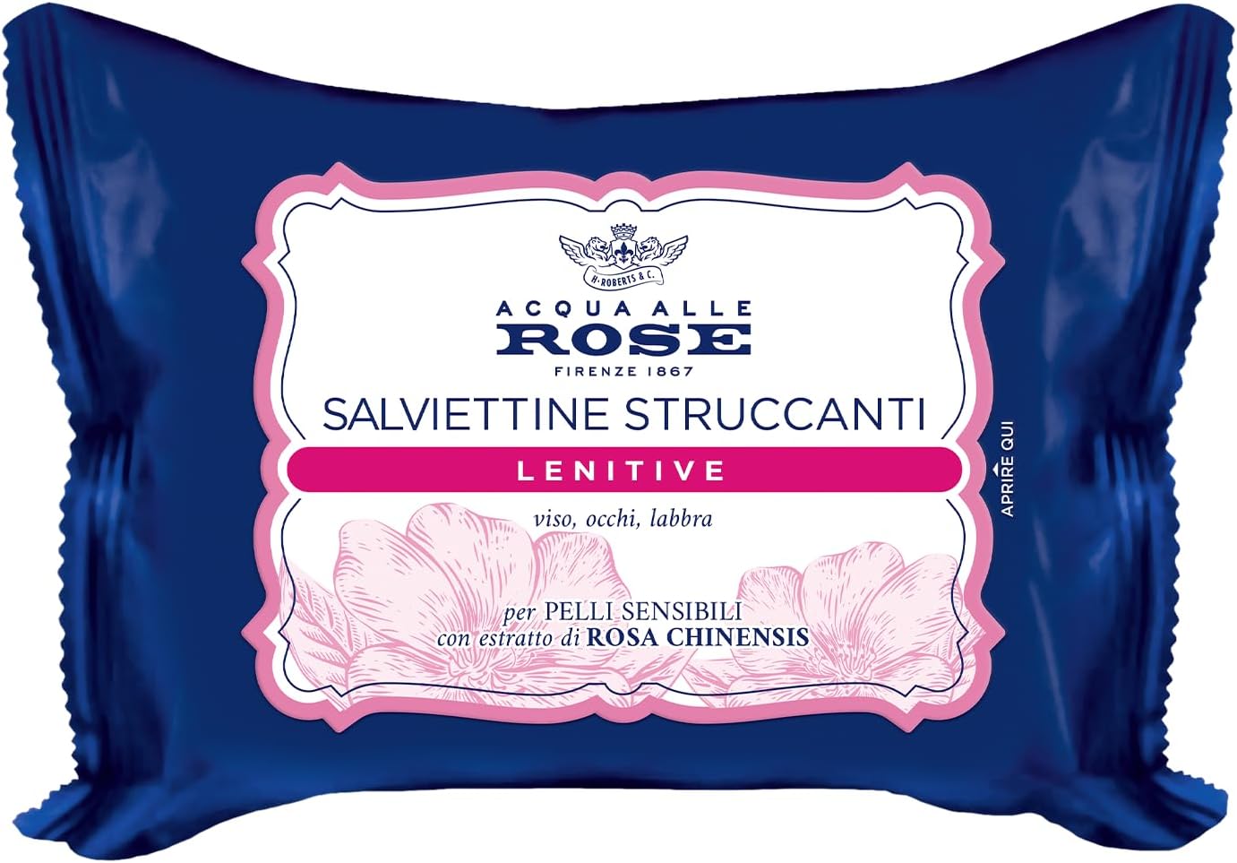 Acqua Alle Rose - 20 Salviettine Lenitive Per Pelli Sensibili