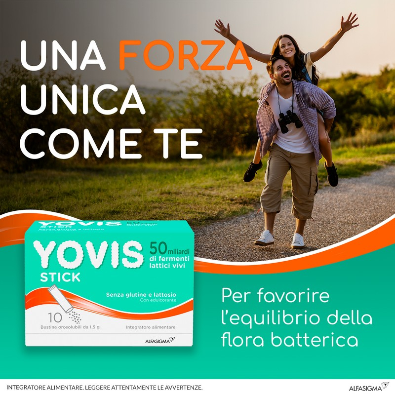 Yovis Stick 50 Miliardi - Integratore di fermenti lattici vivi - 10 Bustine