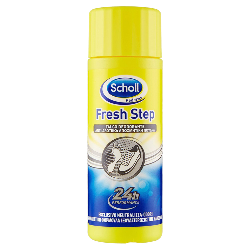 Scholl Fresh Step - Talco deodorante per piedi e scarpe - 75 g Scholl Fresh Step - Talco deodorante per piedi e scarpe - 75 g