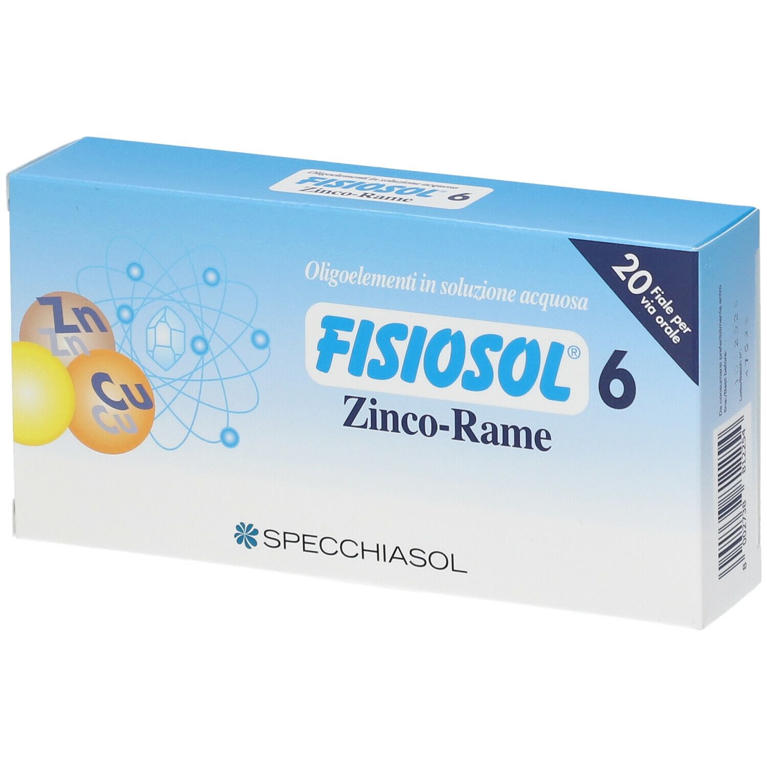 Specchiasol Fisiosol Zinco Rame 20 Fiale Specchiasol Fisiosol Zinco Rame 20 Fiale