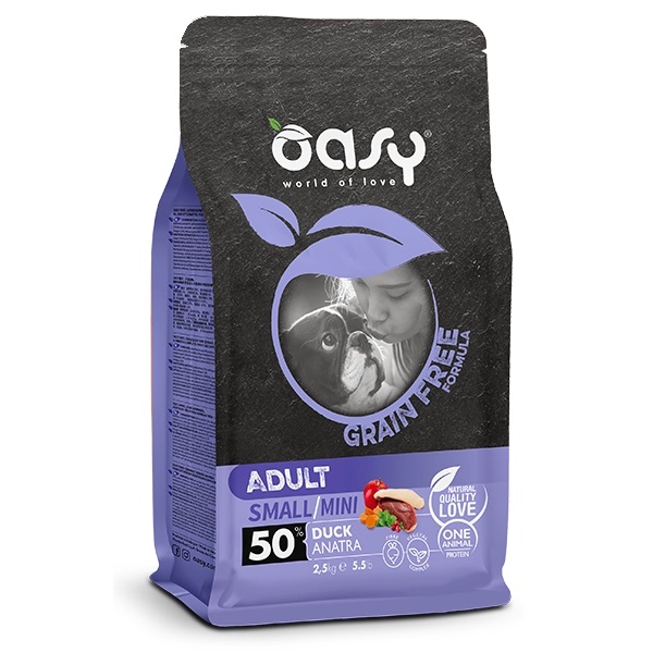 OASY CANE GRAIN FREE SMALL/MINI ADULT ANATRA 800GR