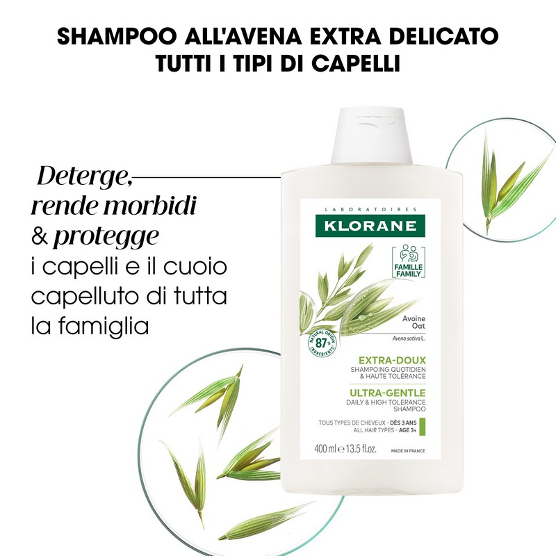 Klorane Latte Di Avena Shampoo Extra Delicato 400 ml Klorane Latte Di Avena Shampoo Extra Delicato 400 ml