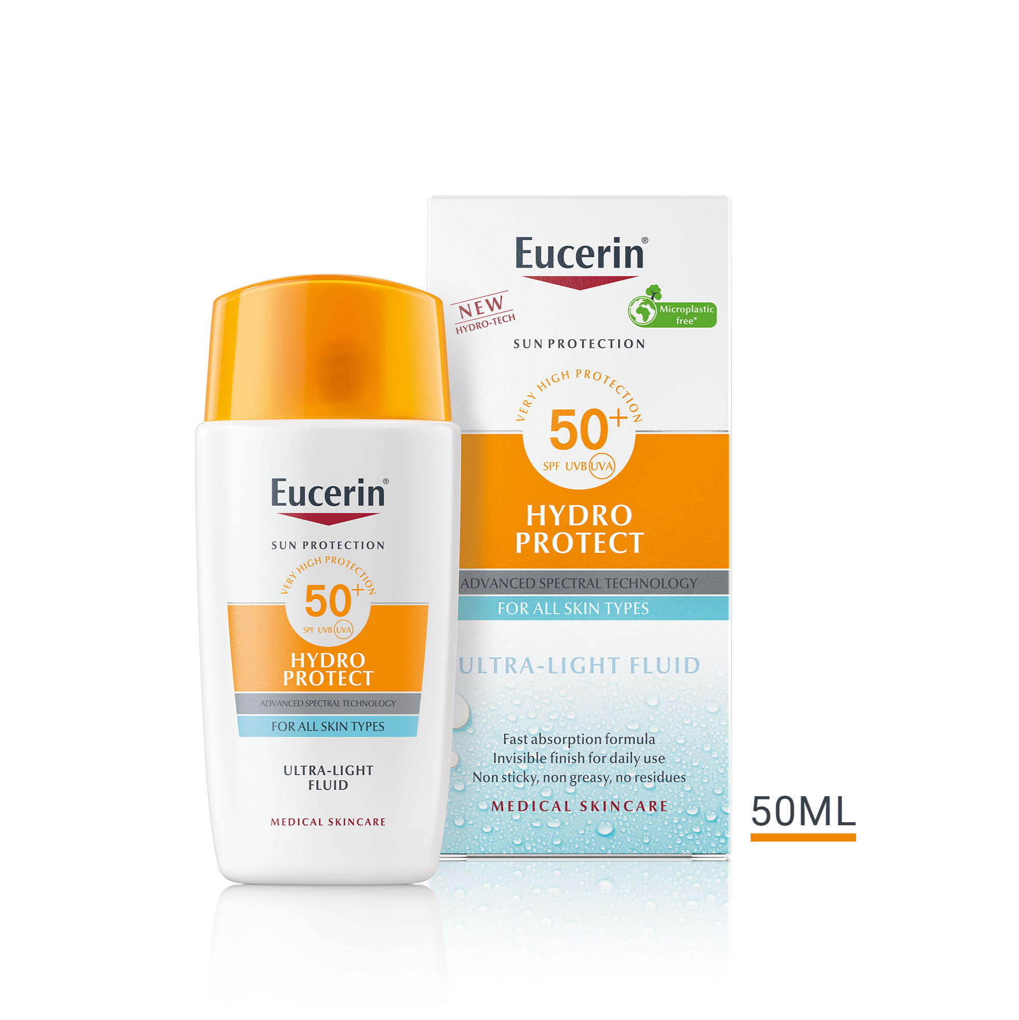 Eucerin Sun Face Hydro Protect Fluido Viso SPF 50+ 50ml Eucerin Sun Face Hydro Protect Fluido Viso SPF 50+ 50ml