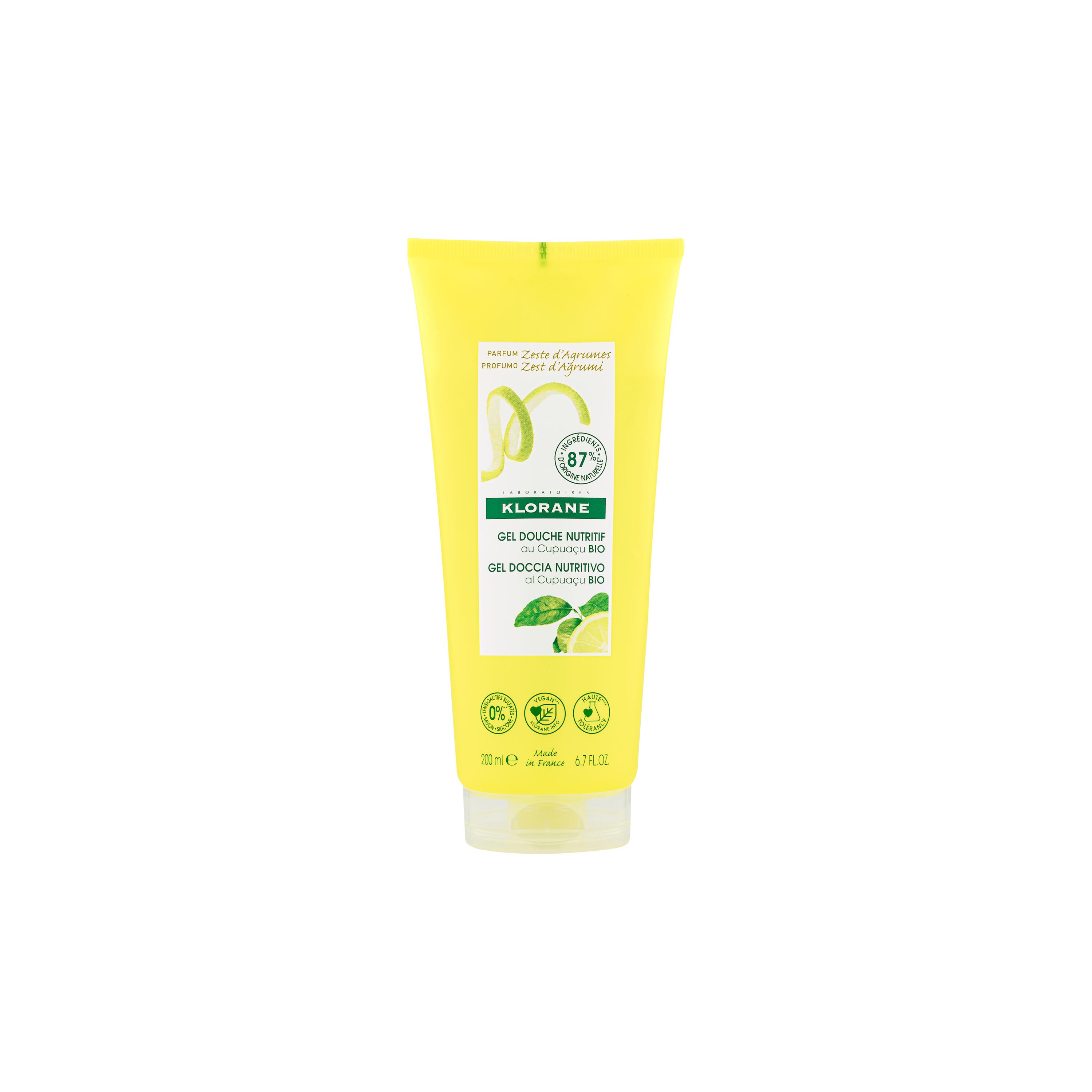 Klorane - Gel Doccia Nutritivo Al Profumo Zest D'Agrumi Per Tutti I Tipi Di Pelle 200 ml
