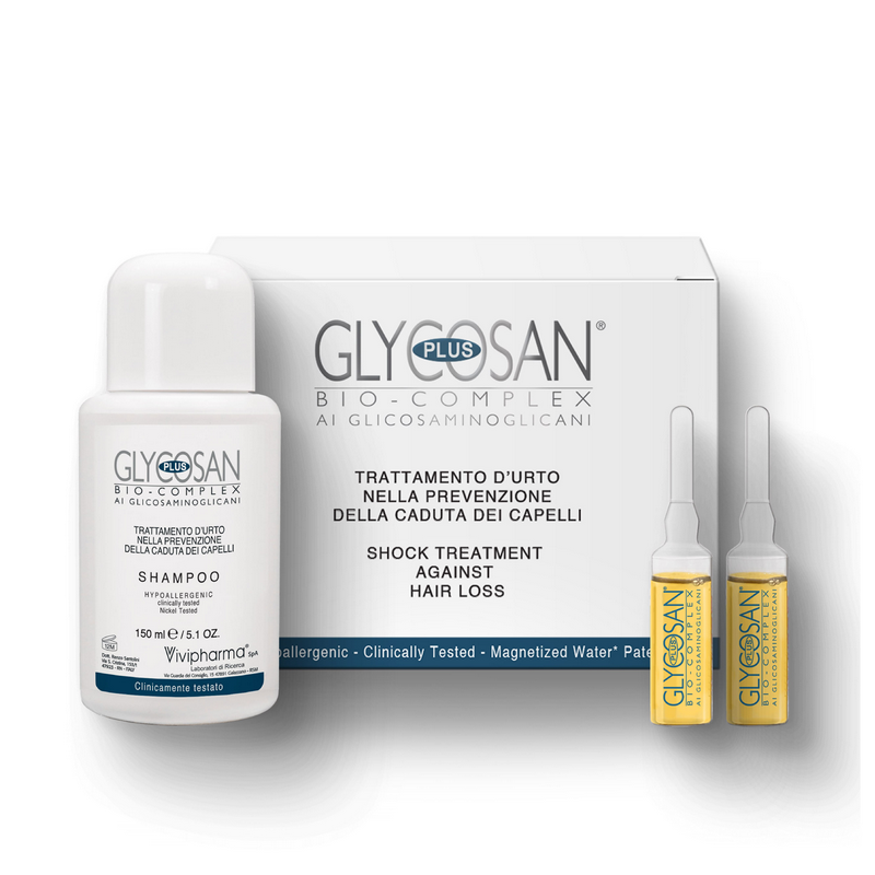 GLYCOSAN PLUS TRATTAMENTO Anticaduta 12Fiale+Shampoo150mL GLYCOSAN PLUS TRATTAMENTO Anticaduta 12Fiale+Shampoo150mL