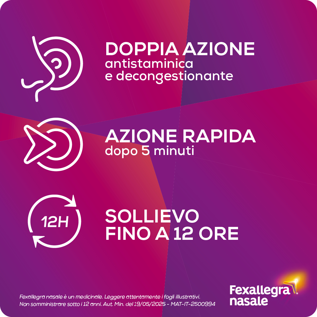 Fexallegra Nasale 1 mg/ml + 3,55 mg/ml - Spray Decongestionante Contro I Sintomi Della Rinite Allergica 10 ml
